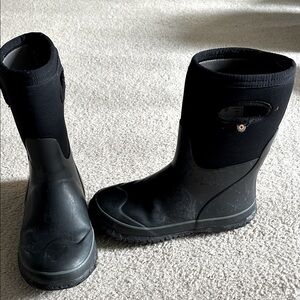 Black Big Boys Bogs Waterproof Boots - winter boots